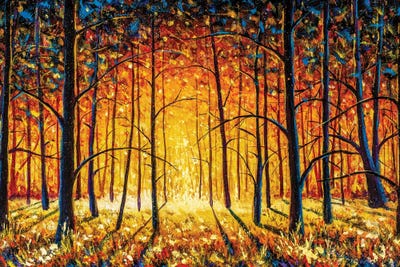 Orange Autumn Alley by Valery Rybakow canvas print
