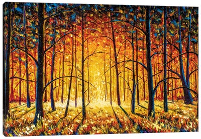Orange Autumn Alley Canvas Art Print - Valery Rybakow