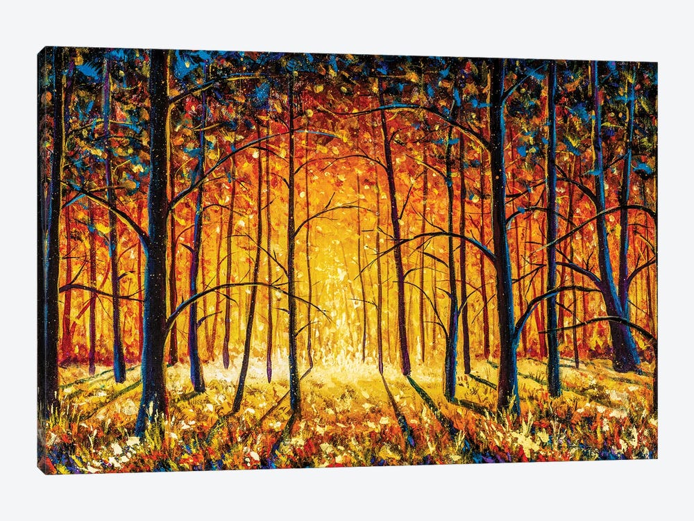 Orange Autumn Alley by Valery Rybakow 1-piece Canvas Wall Art