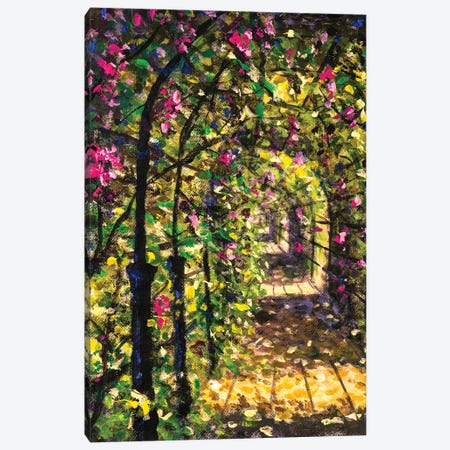 Tunnel Of Flowering Bushes Canvas Print #VRY606} by Valery Rybakow Art Print