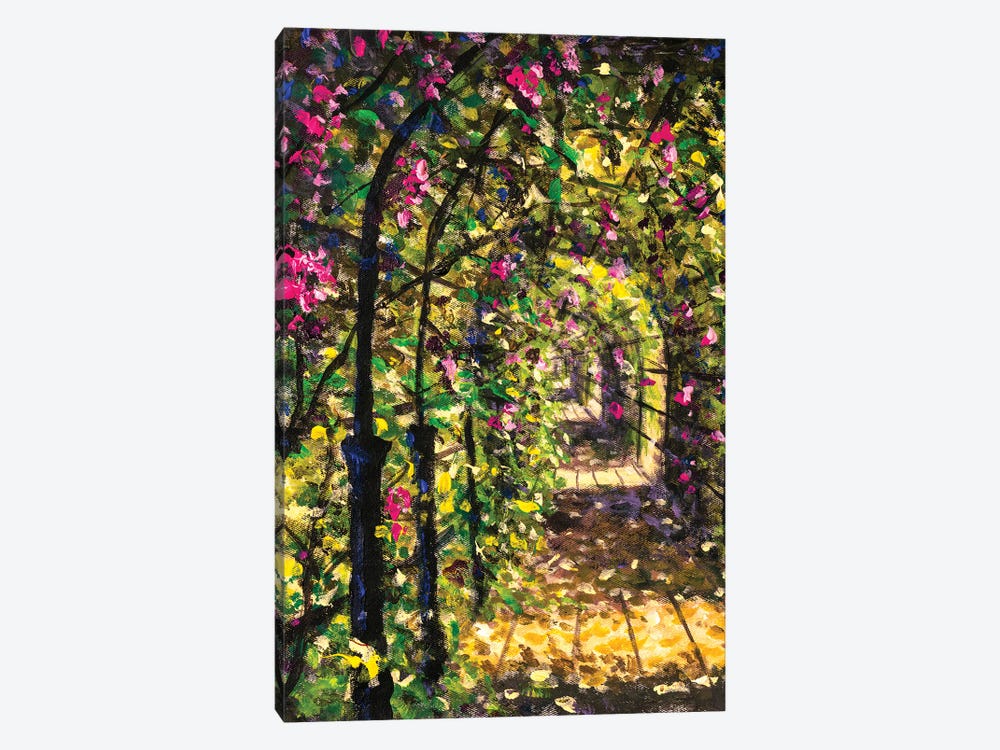 Tunnel Of Flowering Bushes by Valery Rybakow 1-piece Canvas Art