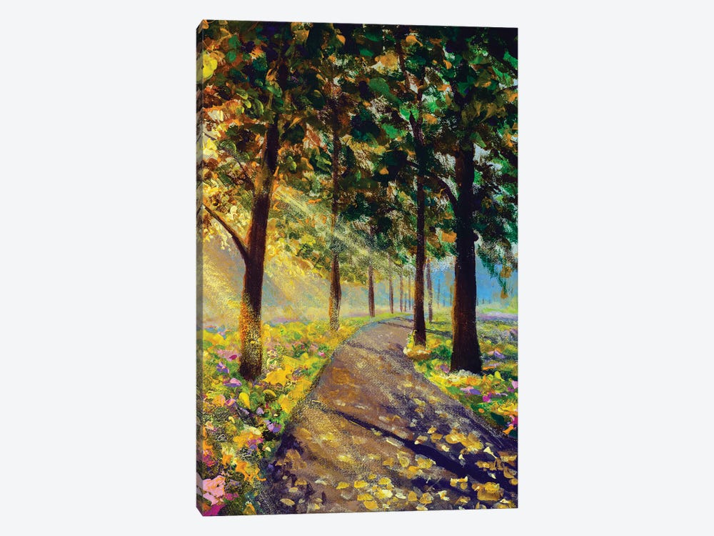 Trees In A Park by Valery Rybakow 1-piece Canvas Print