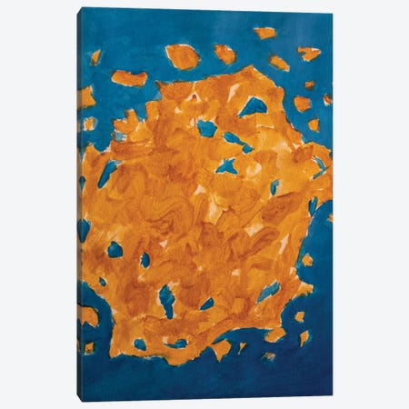 Orange On Blue Canvas Print #VRY624} by Valery Rybakow Art Print