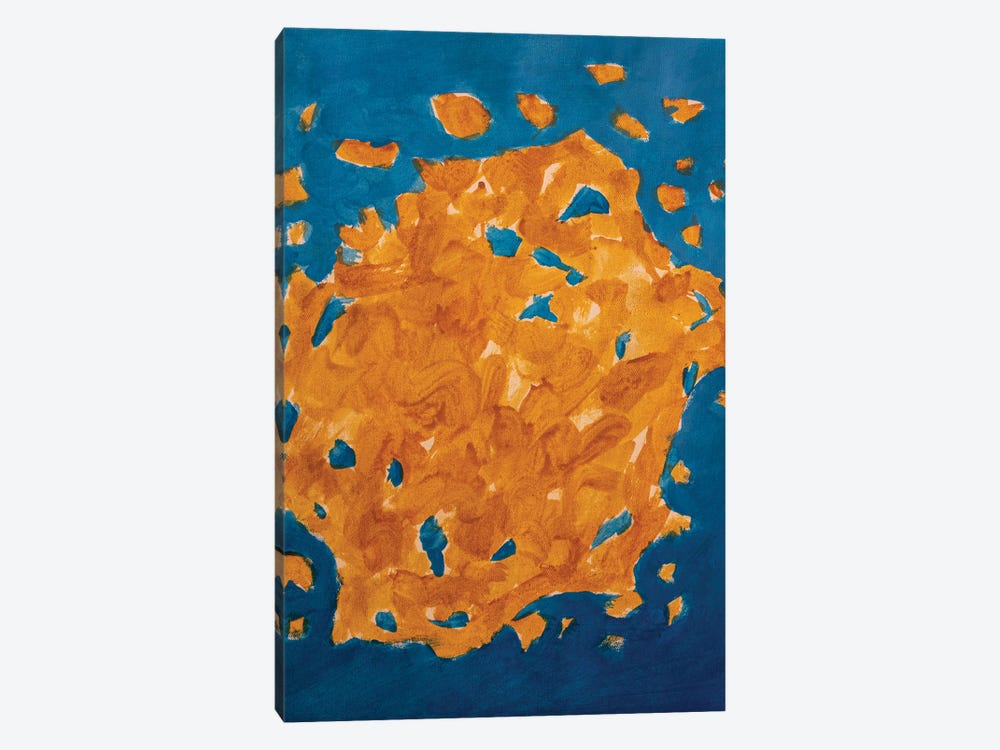 Orange On Blue by Valery Rybakow 1-piece Canvas Wall Art