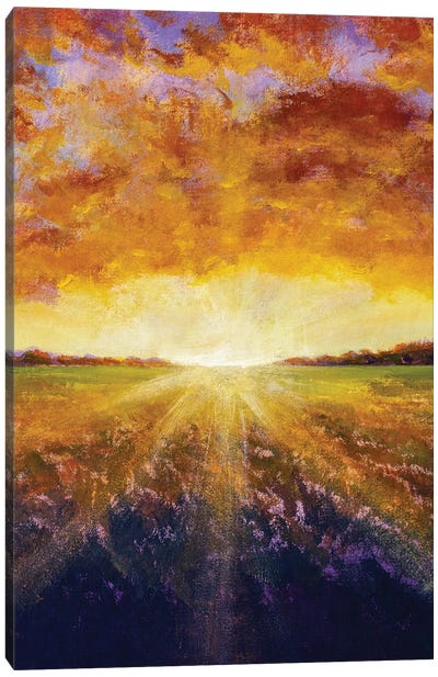 Rural Sunset Canvas Art Print - Valery Rybakow