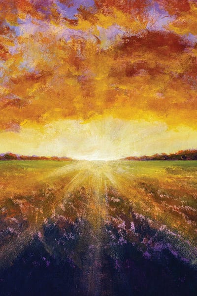 Valery Rybakow: Rural Sunset by Valery Rybakow