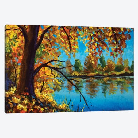 The River's Bank Canvas Print #VRY636} by Valery Rybakow Canvas Wall Art