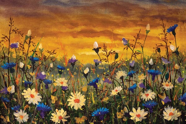 Wildflowers: Beautiful Field Of Flowers III by Valery Rybakow