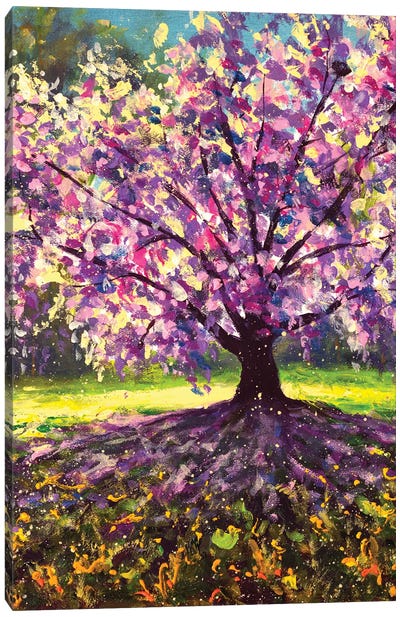Flowering Cherry Sakura Tree Canvas Art Print - Cherry Tree Art
