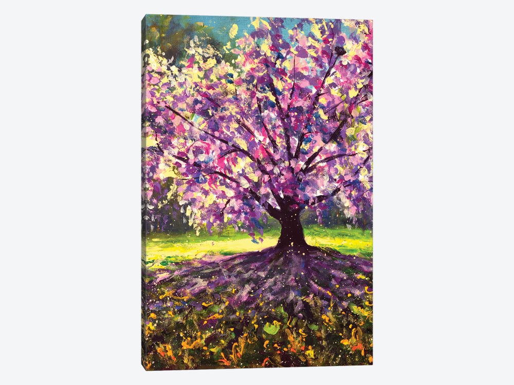 Flowering Cherry Sakura Tree by Valery Rybakow 1-piece Canvas Wall Art