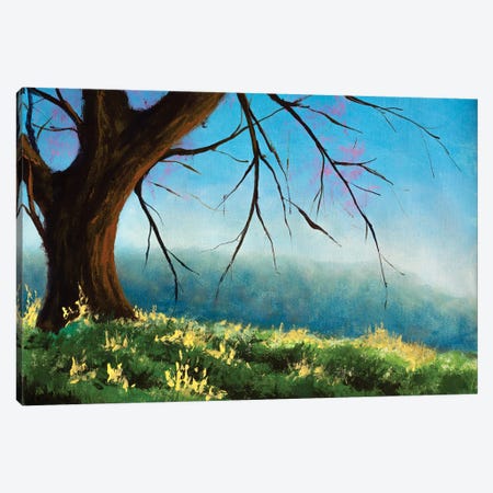 Big Tree In The Mountains Canvas Print #VRY655} by Valery Rybakow Canvas Artwork