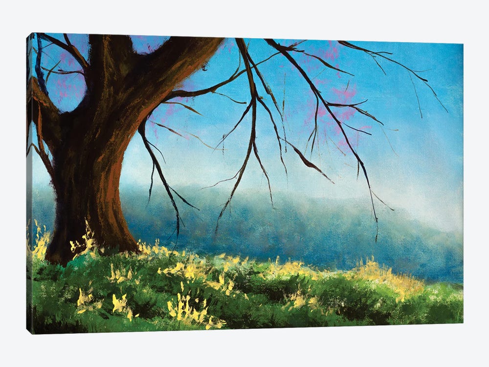 Big Tree In The Mountains by Valery Rybakow 1-piece Canvas Artwork