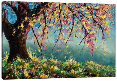 Blooming Sakura Cherry Tree Canvas Art Print - Cherry Blossom Art