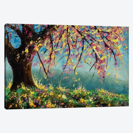 Blooming Sakura Cherry Tree Canvas Print #VRY657} by Valery Rybakow Canvas Wall Art