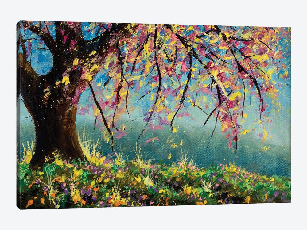 Blooming Sakura Cherry Tree by Valery Rybakow 1-piece Canvas Wall Art