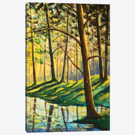 Warm Spring Forest Summer Landscape Canvas Print #VRY663} by Valery Rybakow Canvas Art