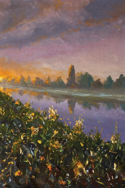 Dawn Sunset Over River by Valery Rybakow canvas print