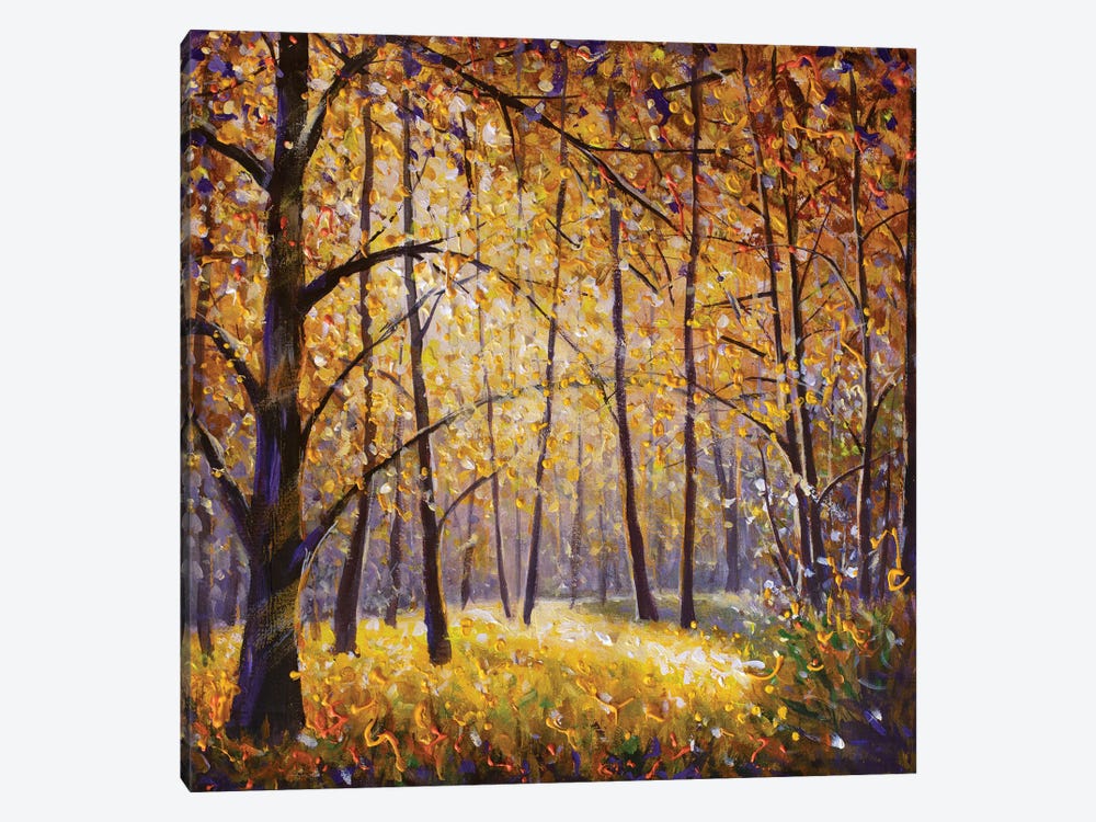 Sunny Autumn Day In A Yellow Forest by Valery Rybakow 1-piece Art Print