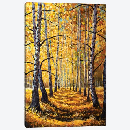Sunny Autumn Forest Canvas Print #VRY692} by Valery Rybakow Canvas Print