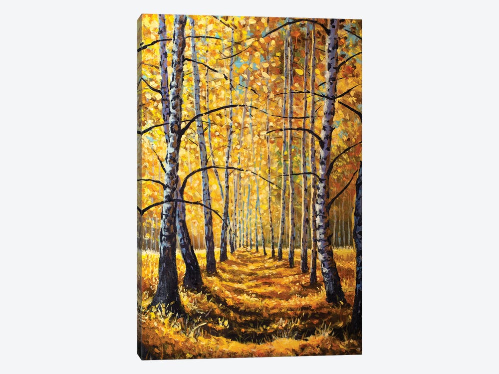 Sunny Autumn Forest by Valery Rybakow 1-piece Art Print