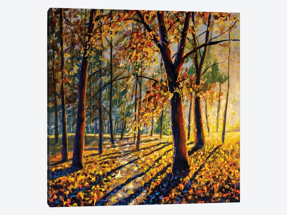 Trees With Bright Colorful Leaves Deep In The Autumn Forest by Valery Rybakow 1-piece Canvas Artwork