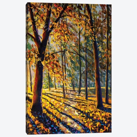 Autumn Forest, Orange Leaves Canvas Print #VRY699} by Valery Rybakow Art Print