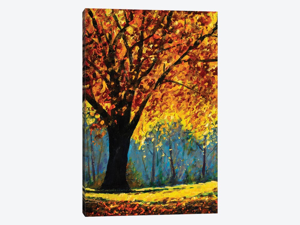 Sunny Autumn Tree In Park by Valery Rybakow 1-piece Art Print