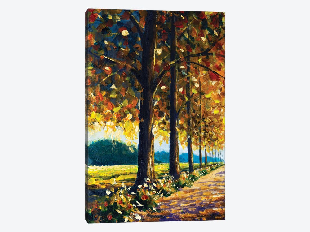 Warm Autumn Trees In Sunny Day by Valery Rybakow 1-piece Canvas Art Print
