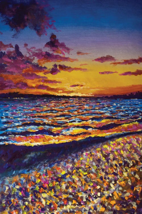 Beautiful Sunset Over Sea