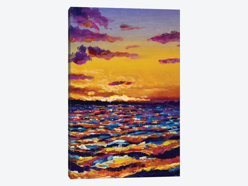 Sunset Over The Sea 1-piece Canvas Art