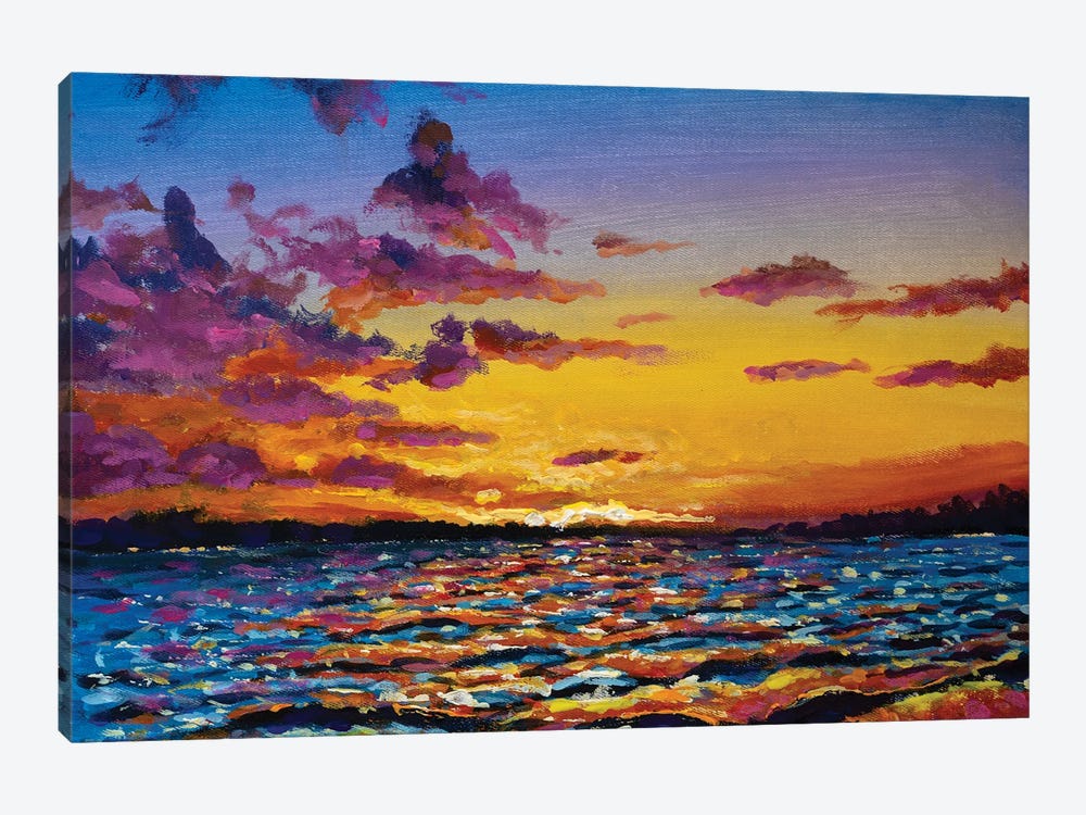 Beautiful Sunset Over The Sea by Valery Rybakow 1-piece Canvas Art Print