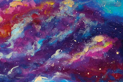 Cosmic Blue Purple Clouds by Valery Rybakow canvas print