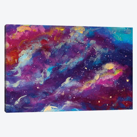 Cosmic Blue Purple Clouds Canvas Print #VRY724} by Valery Rybakow Canvas Artwork