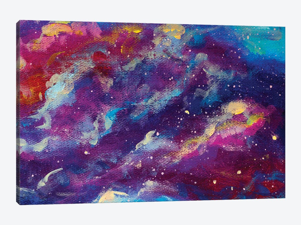 Cosmic Blue Purple Clouds by Valery Rybakow 1-piece Canvas Print