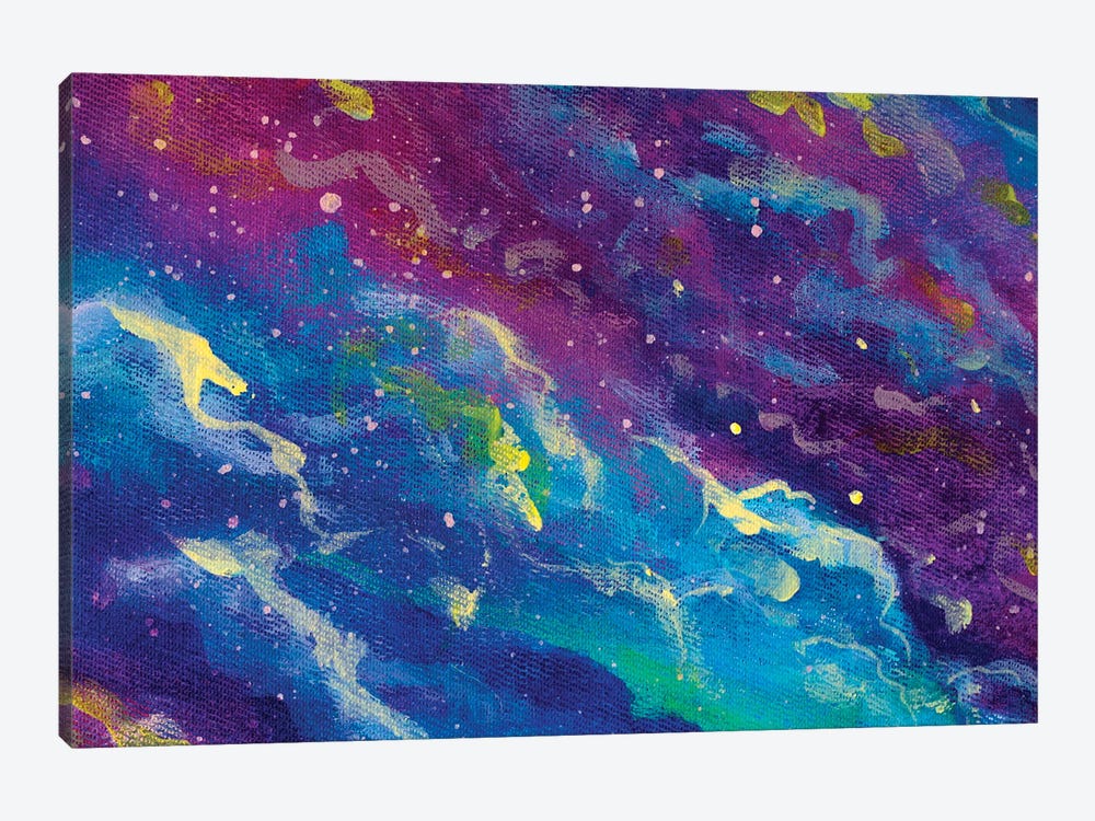 Cosmic Blue And Purple Clouds In The Universe by Valery Rybakow 1-piece Canvas Art Print