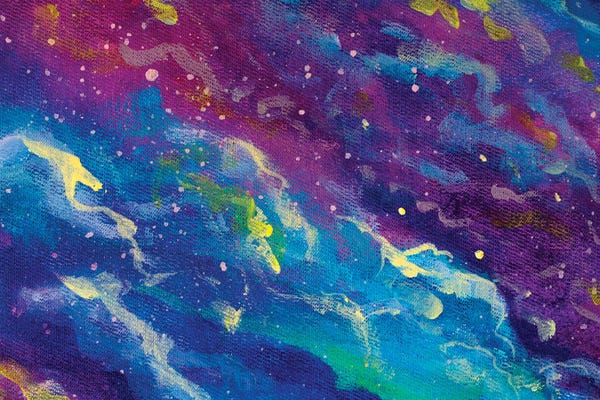 Cosmic Blue And Purple Clouds In The Universe