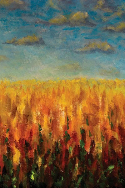 Warm Summer Autumn Landscape Field Horizon by Valery Rybakow canvas print