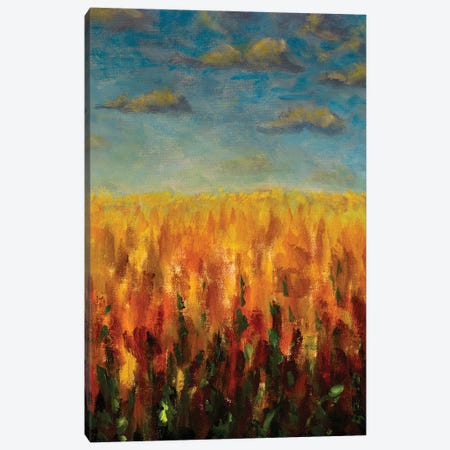 Warm Summer Autumn Landscape Field Horizon Canvas Print #VRY728} by Valery Rybakow Art Print