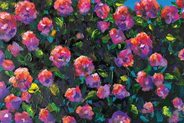 Valery Rybakow: Red Peonies In Green Leaves by Valery Rybakow