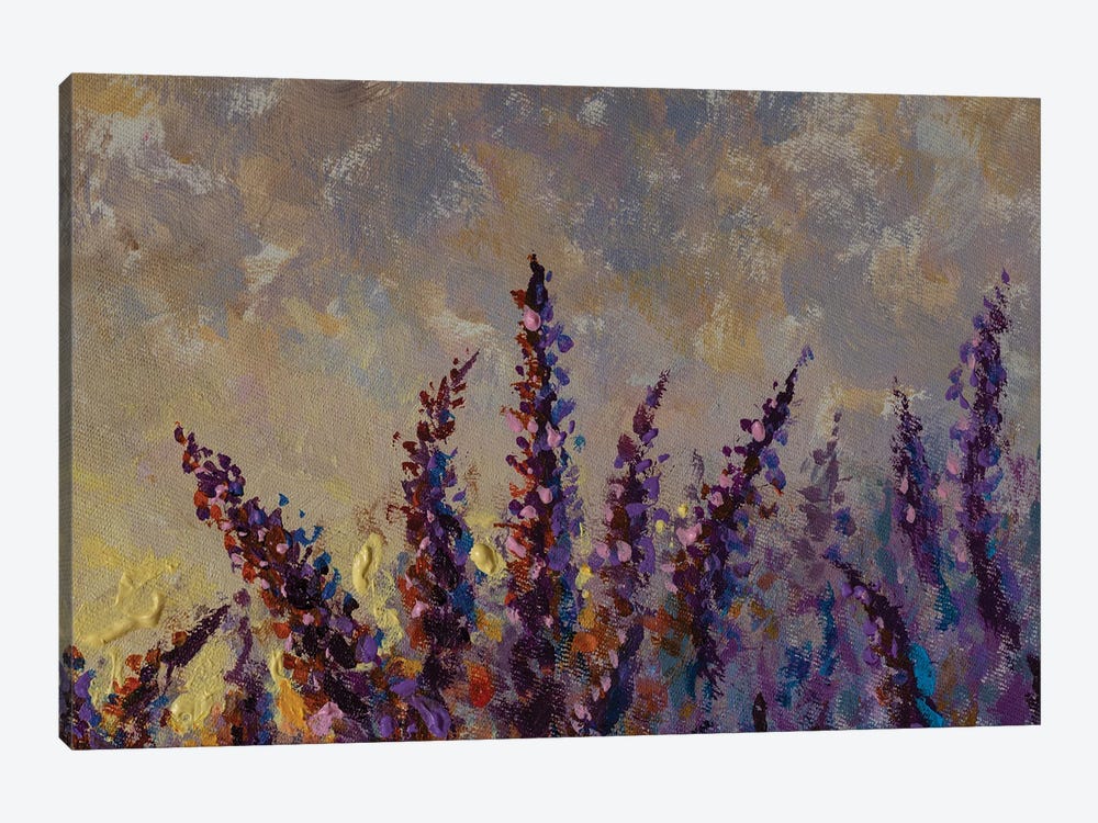 Purple Lupines At Sunset by Valery Rybakow 1-piece Canvas Artwork