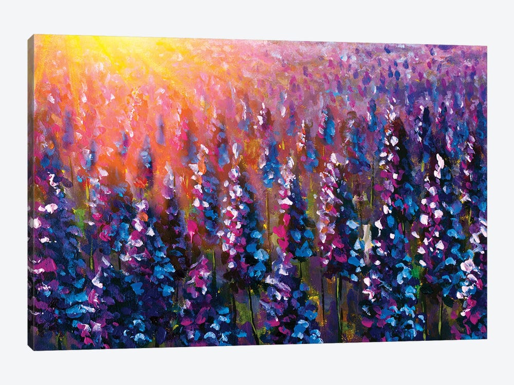 Purple Lavender At Sunset II by Valery Rybakow 1-piece Canvas Wall Art