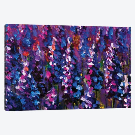 Lavender Lupine Field Canvas Print #VRY748} by Valery Rybakow Canvas Print