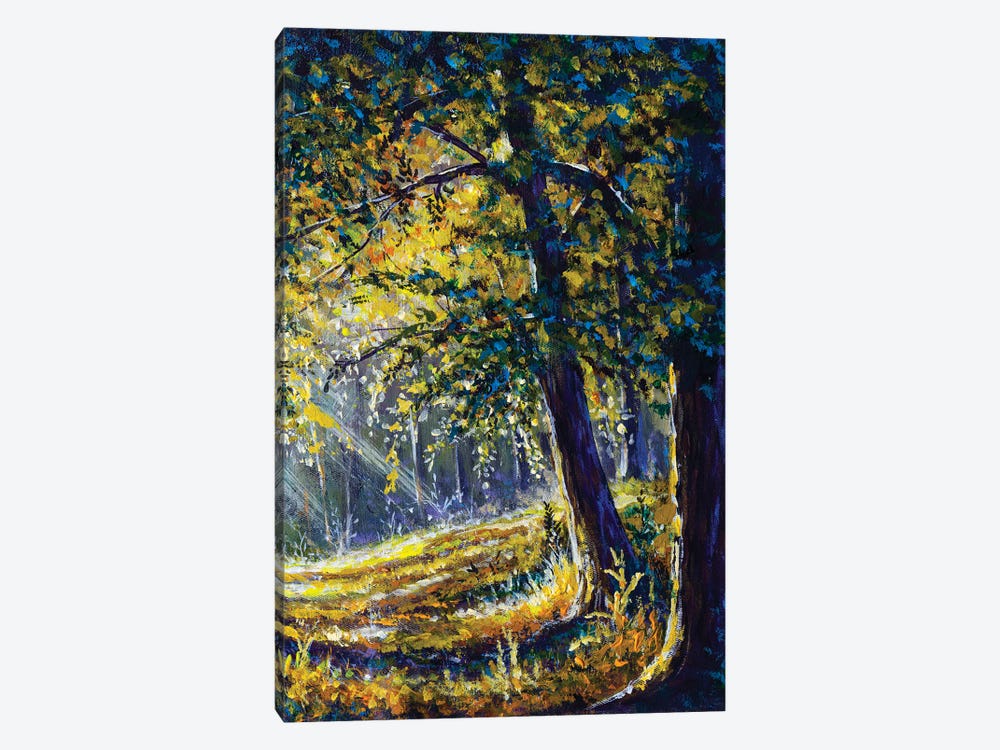 Trees In Autumn Sunny Forest by Valery Rybakow 1-piece Canvas Art Print