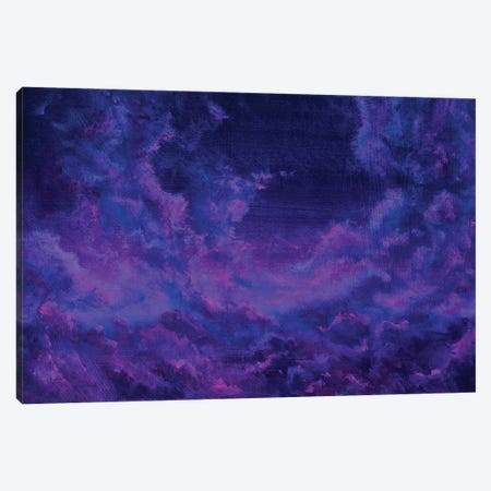 Velvet Violet Clouds In The Starry Night Sky Canvas Print #VRY754} by Valery Rybakow Canvas Print