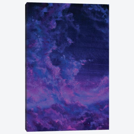 Velvet Violet Clouds In The Starry Night Sky Canvas Print #VRY755} by Valery Rybakow Canvas Print