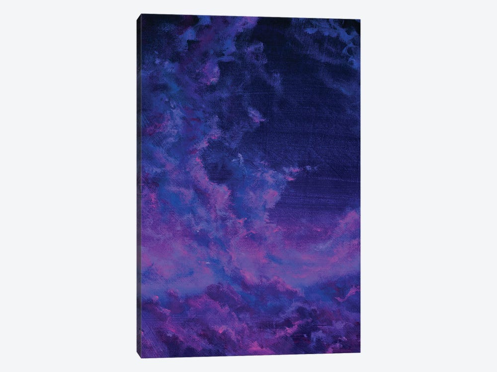 Velvet Violet Clouds In The Starry Night Sky by Valery Rybakow 1-piece Art Print