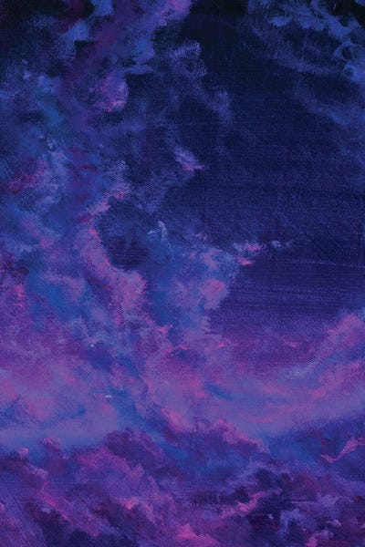 Valery Rybakow: Velvet Violet Clouds In The Starry Night Sky by Valery Rybakow