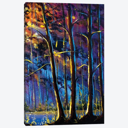 Large Trees In Sunny Forest Canvas Print #VRY769} by Valery Rybakow Canvas Art Print