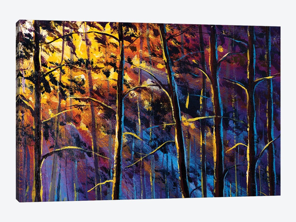 Fire From The Forest Trees Are Burning by Valery Rybakow 1-piece Canvas Wall Art