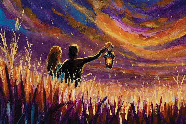 Meeting Lovers In The Romantic Night